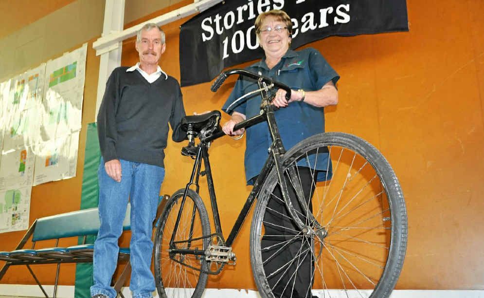Ed Diery and Ros Keim will see their grandfather’s bike on display as part of the Warwick State High School centenary celebrations. Ed Diery and Ros Keim will see their grandfather’s bike on display as part of the Warwick State High School centenary celebrations.